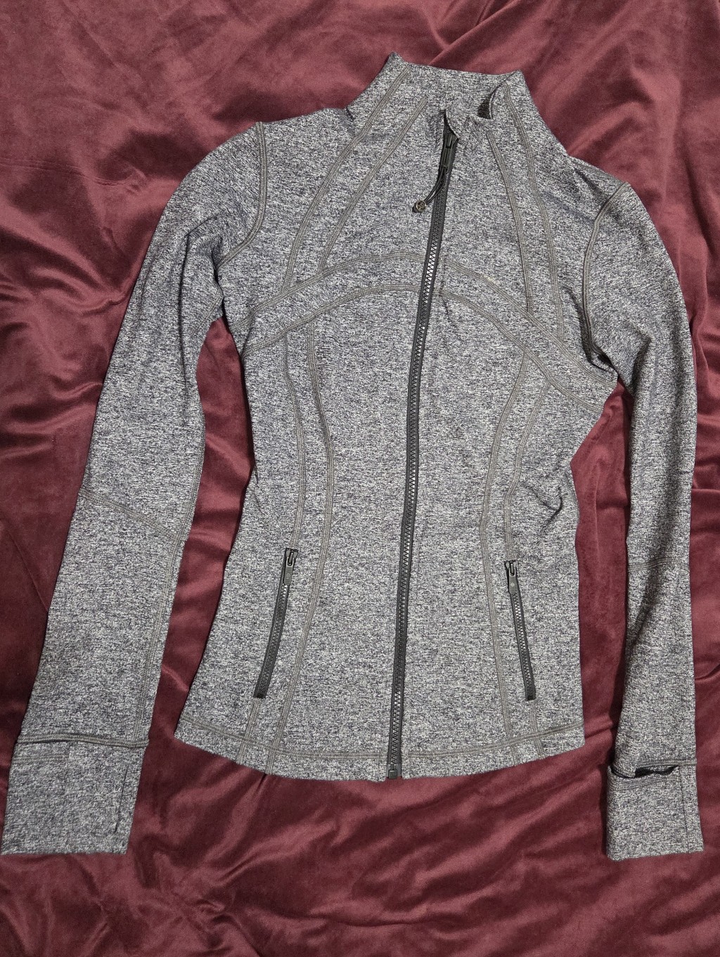 Lululemon Define Jacket Heathered Black | Size 4 (Estimated) | Thumbholes
